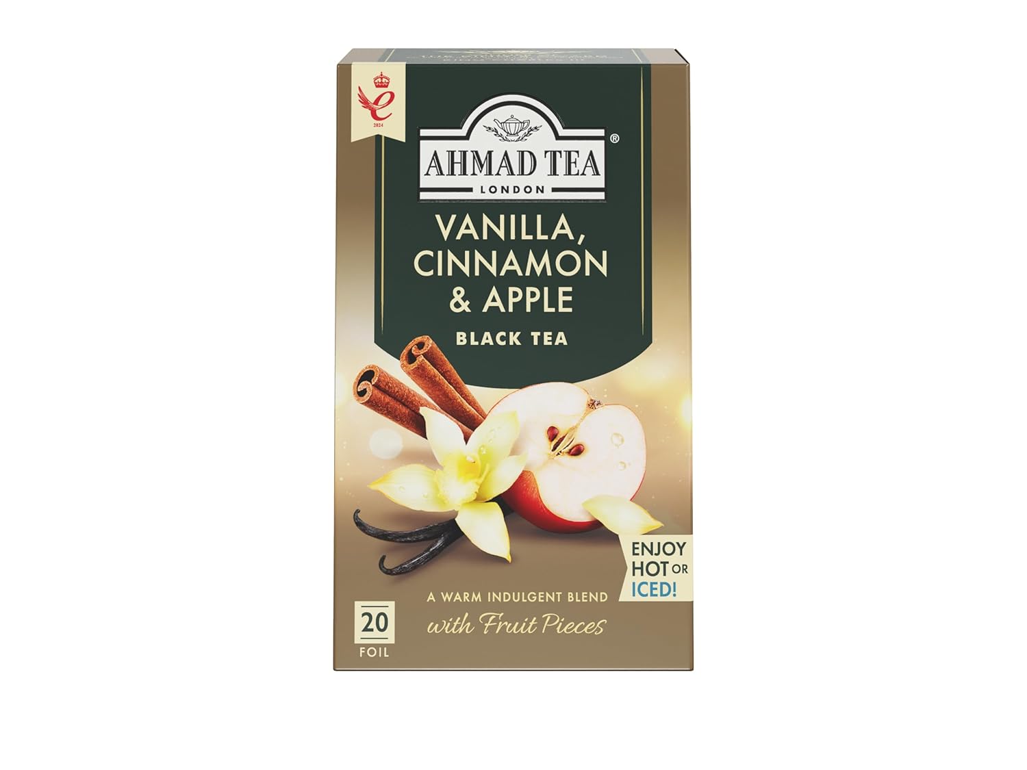 Ahmad Tea Vanilla Cinnamon Apple 20 Count Pack of 1