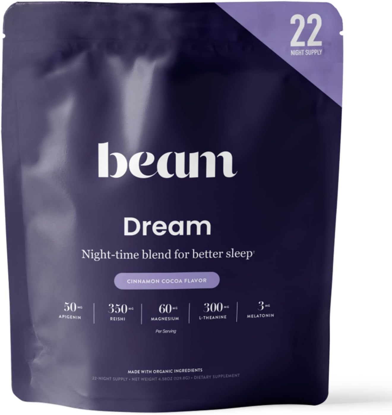 Beam Dream Sleep Powder Natural Sleep Support 22 Servings