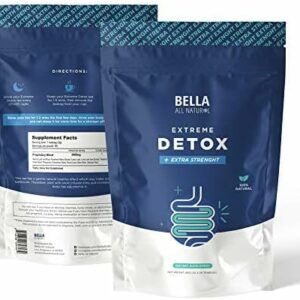 Bella All Natural Extreme Detox Tea Body Cleanse Colon Cleanser & Detox Natural Herbs 3.17 Ounce