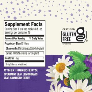 Celestial Seasonings Sleepytime Wellness Tea Plus Melatonin Caffeine Free 18 Tea Bags Box