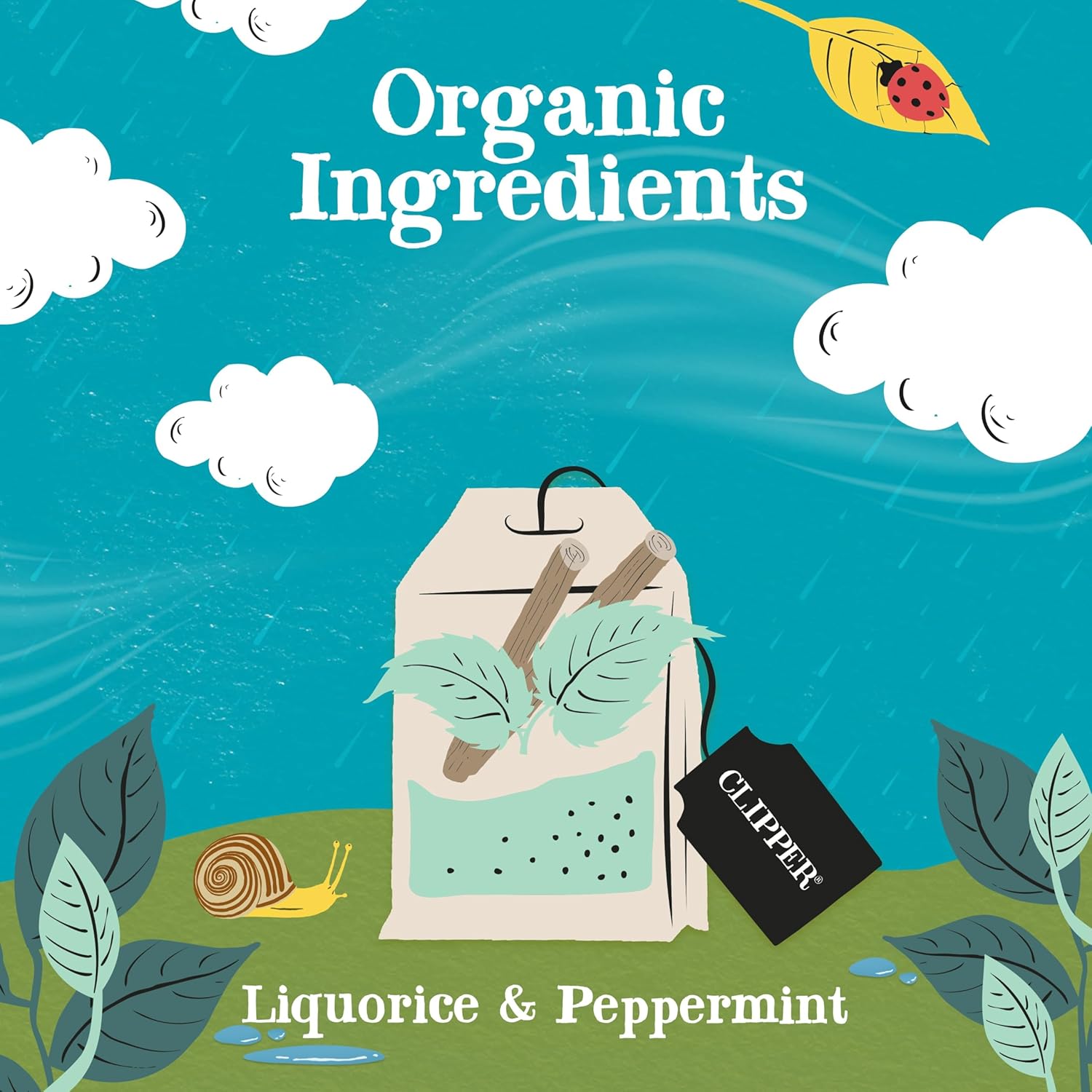Clipper Tea Peppermint & Licorice Teabags Caffeine Free 50 Tea Bags