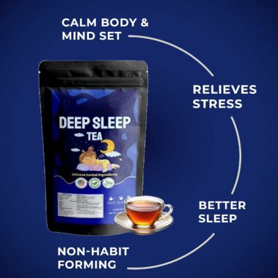 Deep Sleep Tea Caffeine Free Bedtime Herbal Tea for Relaxation & Stress Relief with Mulberry 30 Relaxing Tea Bags