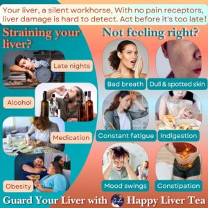 Dr. Lu’s Happy Liver Tea 100% Natural Liver Cleanse Detox & Repair Tea Made in US
