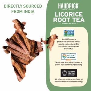 HANDPICK Licorice Root Tea Bags 50 Count 2gtea bag Licorice Tea Caffeine Free