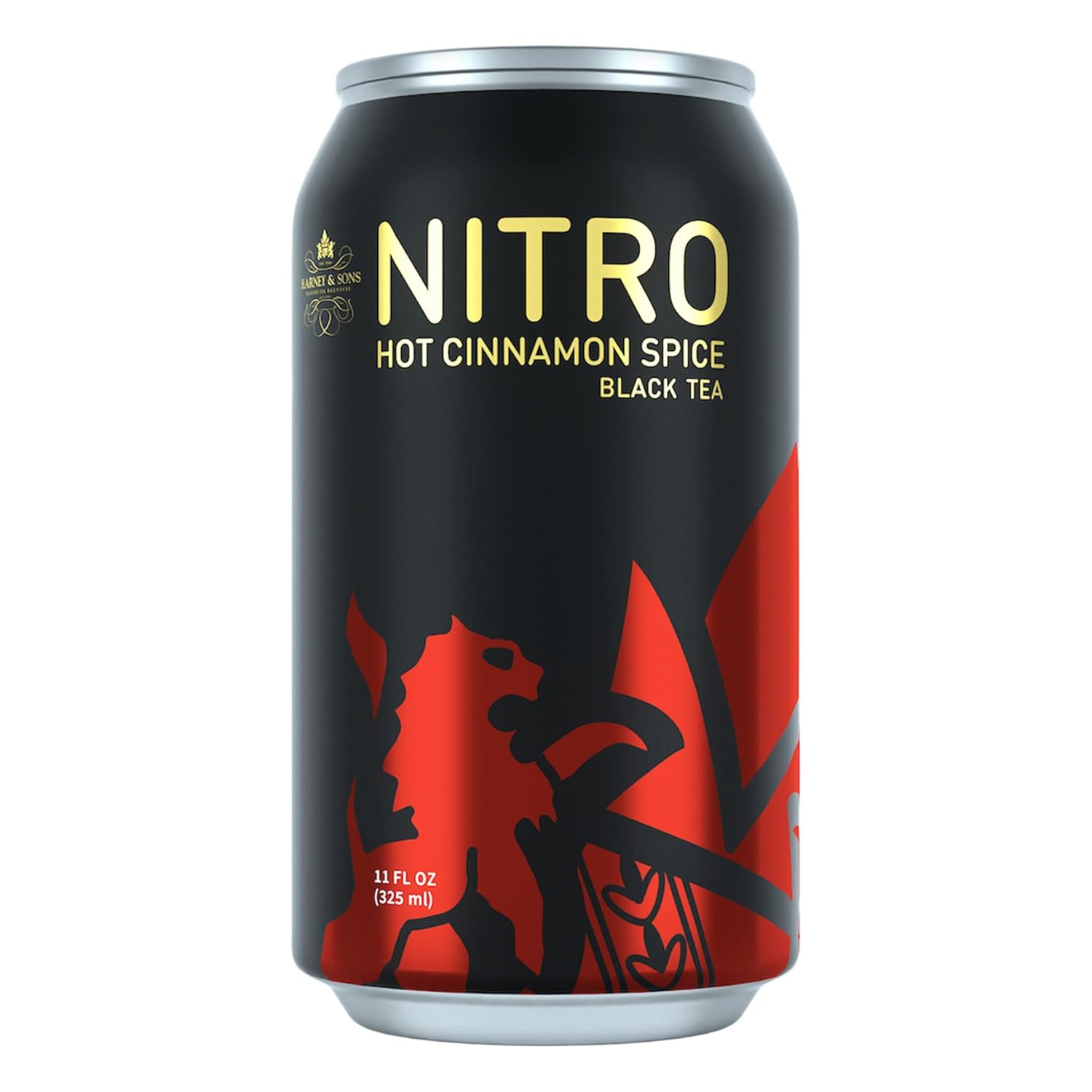 Harney & Sons Hot Cinnamon Spice Nitro Infused Tea Decadent, Stimulating Smooth Energy 11 oz cans