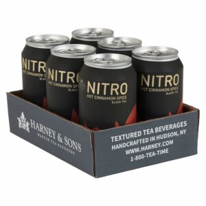 Harney & Sons Hot Cinnamon Spice Nitro Infused Tea Decadent, Stimulating Smooth Energy 11 oz cans