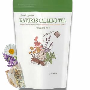 Herbal Calming Tea Chamomile Lavender & Ashwagandha for Stress Relief & Relaxation