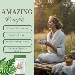 Herbal Calming Tea Chamomile Lavender & Ashwagandha for Stress Relief & Relaxation