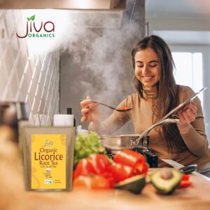 Jiva Organics Organic Licorice Root Tea Cut & Sifted Bulk 1 Pound Kraft Bag