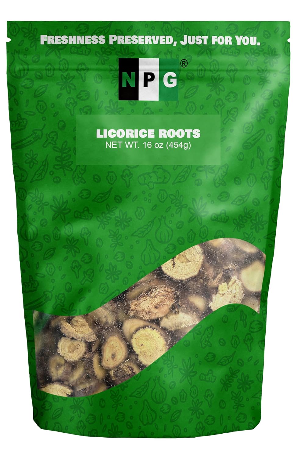 NPG Licorice Root Slices 16 Oz Gan Cao Slice Root for Home Tea Traditional Chinese Herbal Tea
