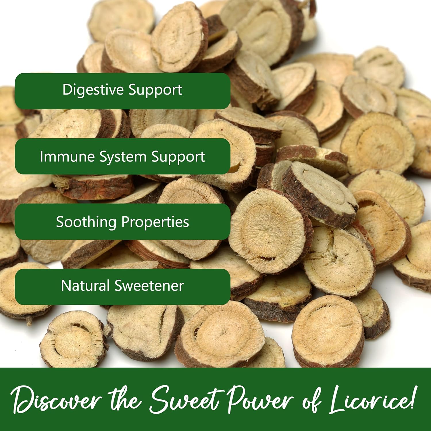 NPG Licorice Root Slices 16 Oz Gan Cao Slice Root for Home Tea Traditional Chinese Herbal Tea