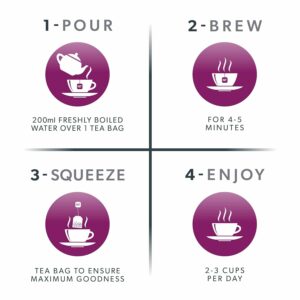 Nutra Tea Elderberry & Echinacea Tea Elderberry Tea Immunity Teas 20 Individually Wrapped Bags