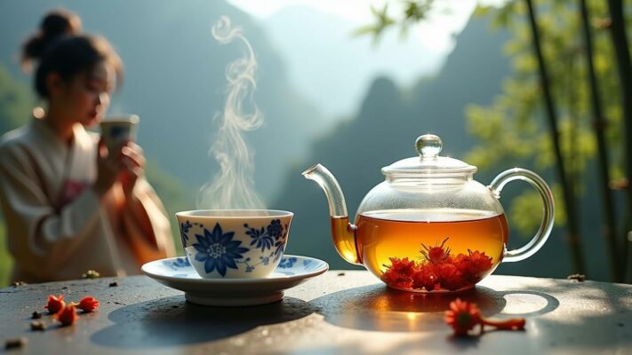 ORIENTAL XINYANG Traditional Herbal Tea with Orange Peel & Licorice Root Caffeine Free 30 Tea Bags