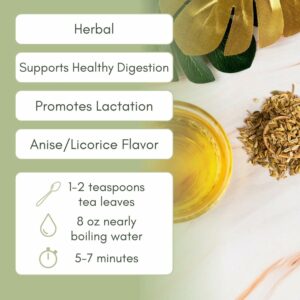 Organic Fennel 2 oz Bag approx 30 servings Full Leaf Tea Company