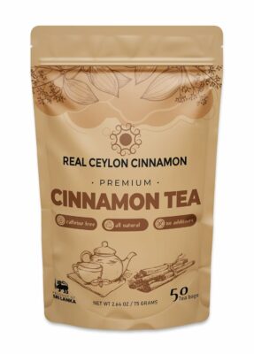 Real Ceylon Cinnamon Tea Bags 100% Natural Pure Ceylon Cinnamon Drink from Sri Lanka’s Rich Farms 50 Tea Bags
