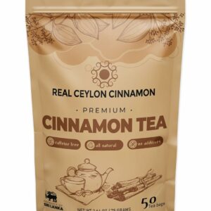 Real Ceylon Cinnamon Tea Bags 100% Natural Pure Ceylon Cinnamon Drink from Sri Lanka’s Rich Farms 50 Tea Bags
