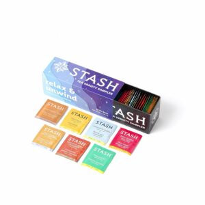 Stash Tea Relax and Unwind Tea Sampler Assorted Specialty Tea Gift Set 7 Flavors 35 Tea Bags