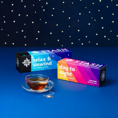Stash Tea Relax and Unwind Tea Sampler Assorted Specialty Tea Gift Set 7 Flavors 35 Tea Bags