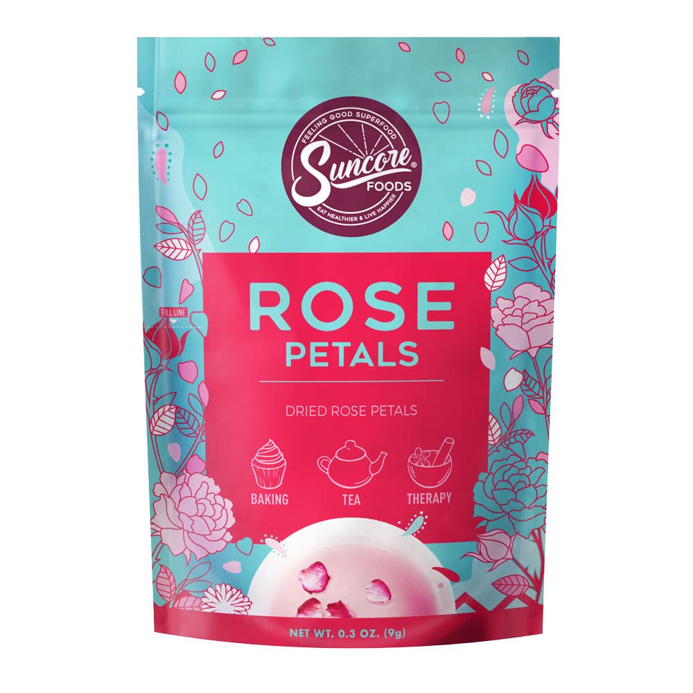 Suncore Foods Dried Rose Petals Bloom Caffeine Free Tea 1 Pack