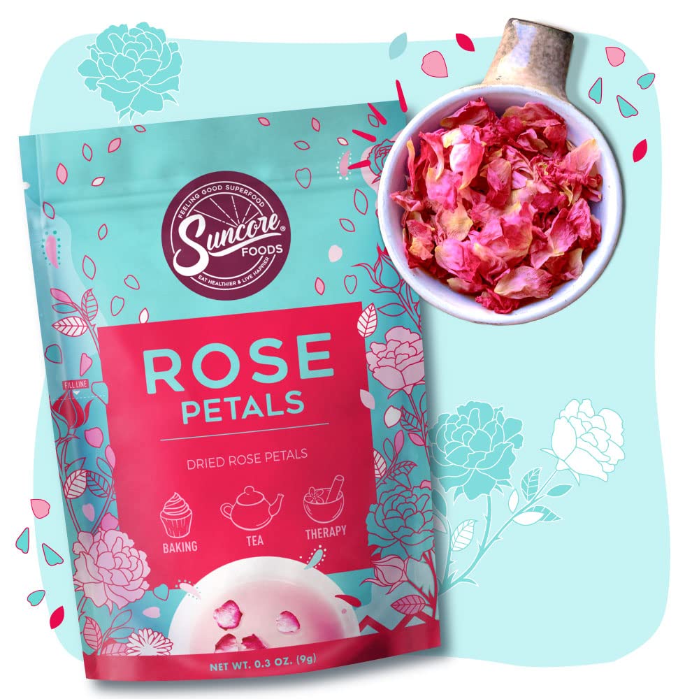 Suncore Foods Dried Rose Petals Bloom Caffeine Free Tea 1 Pack