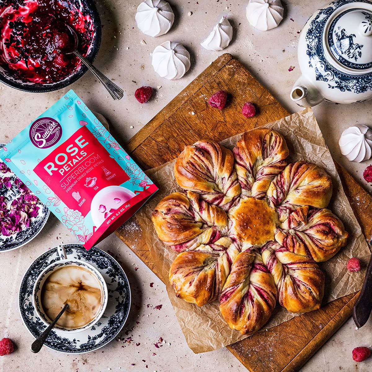 Suncore Foods Dried Rose Petals Bloom Caffeine Free Tea 1 Pack