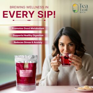 Sweet Hibiscus Cinnamon Green Tea Bags 50 Teabags Caffeinated Tea