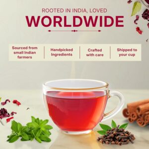 Sweet Hibiscus Cinnamon Green Tea Bags 50 Teabags Caffeinated Tea