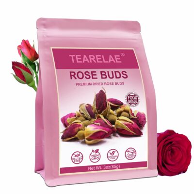TEARELAE Premium Dried Rose Buds 100% Pure Natural Dried Roses 3oz85g