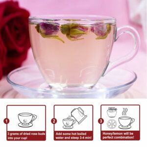 TEARELAE Premium Dried Rose Buds 100% Pure Natural Dried Roses 3oz85g