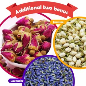 TEARELAE Premium Dried Rose Buds 100% Pure Natural Dried Roses 3oz85g