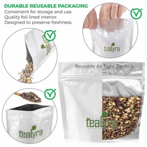 Tealyra Flat Belly Detox Fennel Peppermint Hibiscus Wellness Herbal Loose Leaf Tea Caffeine Free 222g 8 ounce