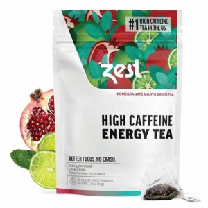 Zest Energy Green Tea High Caffeine Peppermint 20 Tea Bags