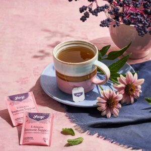 Yogi Echinacea Immune Support Organic Tea Caffeine Free 16 Tea Bags