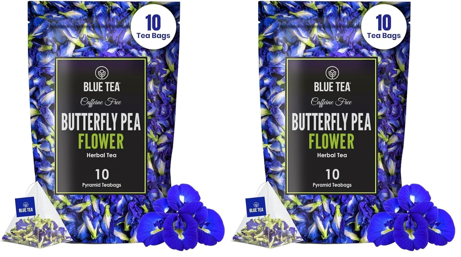 BLUE TEA Butterfly Pea Flower Tea 10 Teabags Pack of 2