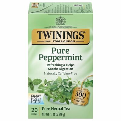 Twinings Pure Peppermint Herbal Tea Individually Wrapped Bags 20 Tea Bags
