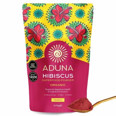 Aduna Organic Hibiscus Powder 100% Hibiscus Flower for Skin Gut and Heart Health 275g