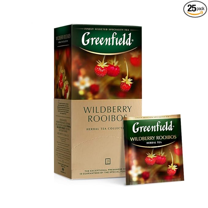 Greenfield Wildberry Rooibos Herbal Tea Fruit & Herbal Collection 25 Teabags