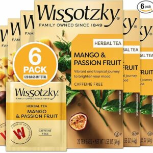 Wissotzky Mango Passion Fruit Herbal Tea 6 Pack 120 Tea Bags