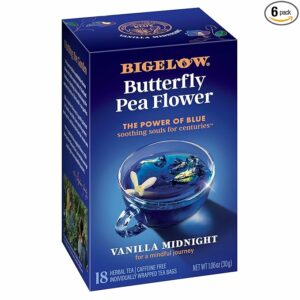 Bigelow Tea Vanilla Midnight Butterfly Pea Flower Pack of 6 108 Total Tea Bags