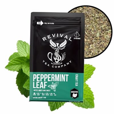 Revival Tea Company Peppermint Tea Loose Leaf 3 Ounces