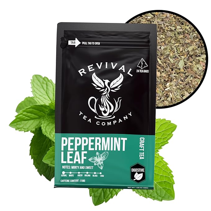 Revival Tea Company Peppermint Tea Loose Leaf 3 Ounces