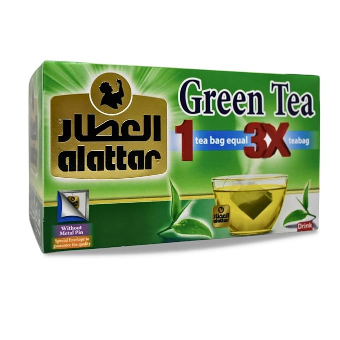 Generic Al Attar Green Tea Premium Egyptian Herbal Halal Kosher 12 Tea Bags