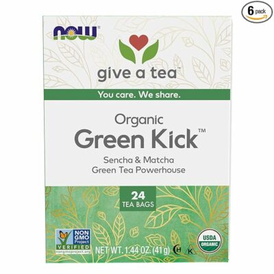 NOW Foods Certified Organic Green Kick Tea 24 Teabags