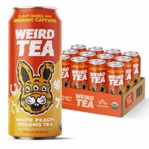 Drink Weird Organic White Peach Oolong Tea Organic Caffeine Pack of 12