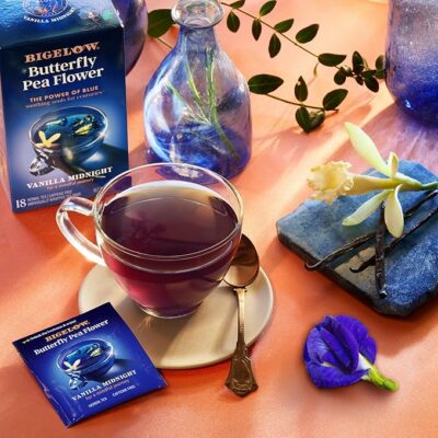 Bigelow Tea Vanilla Midnight Butterfly Pea Flower Pack of 6 108 Total Tea Bags