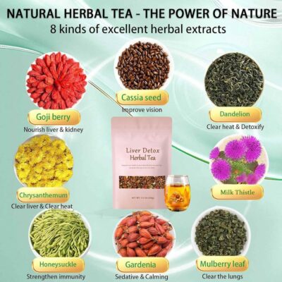 Liver Detox Herbal Tea Dandelion Root Tea Kidneys & Liver Health TeaWith Wolfberry
