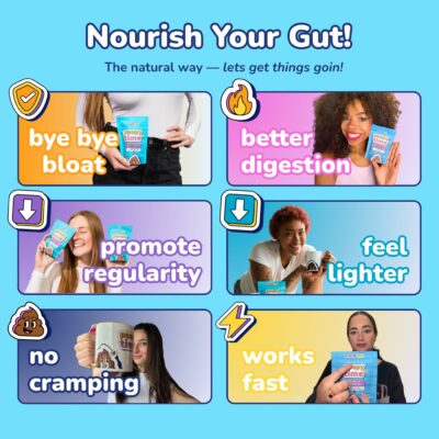 Poopy Time Debloat and Detox Tea for Bloated Belly & Digestion 12 Sachets