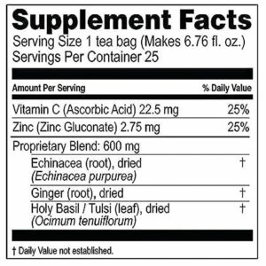 HYLEYS Immunity Tea with Echinacea BlackBerry Flavor 25 Tea Bags Support Your Immune System