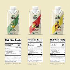 Saint James Iced Tea Organic Green Tea 12 Pack