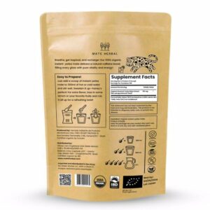 Instant Yerba Mate Tea Powder Organic Certified 100 Servings